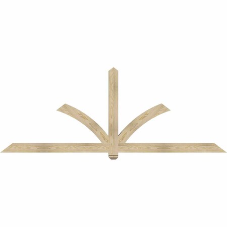 Ekena Millwork Redmond Rough Sawn Timber Gable Bracket, Douglas Fir, 96"W x 36"H x 4"D x 4"F, 9/12 Pitch GBW096X36X0404RED00RDF